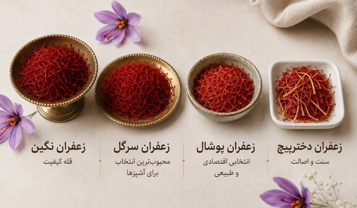انواع زعفران کدام است؟